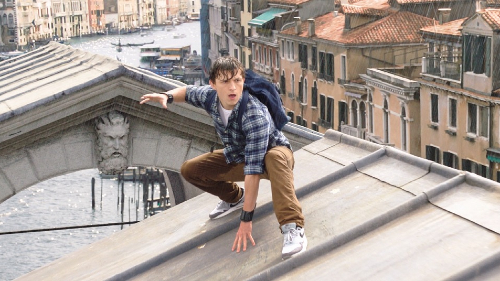 Tom Holland is  Peter Parker,  in Columbia Pictures' SPIDER-MAN:™ FAR FROM HOME.